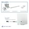 Audio-Visual Direct Magnetic Ultra White Glass Dry-Erase Board Set Includes Magnets, Hardware & Marker Tray